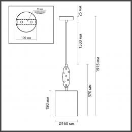 Odeon light exclusive 5423/1 MODERN ODL_EX24 43 золотой/молочный/белый/металл/керамика/ткань Подвес E14 1*40W POLLEN  - 2 купить